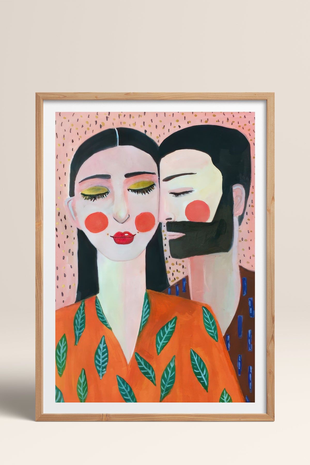 HOMEPACK Ahşap Çerçeveli Tablo Çerçeveli Poster Sanatsal Modern Duvar Dekoru TK-769
