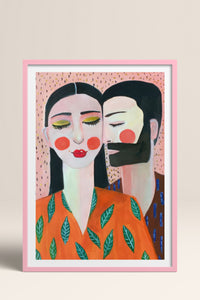 HOMEPACK Ahşap Çerçeveli Tablo Çerçeveli Poster Sanatsal Modern Duvar Dekoru TK-769