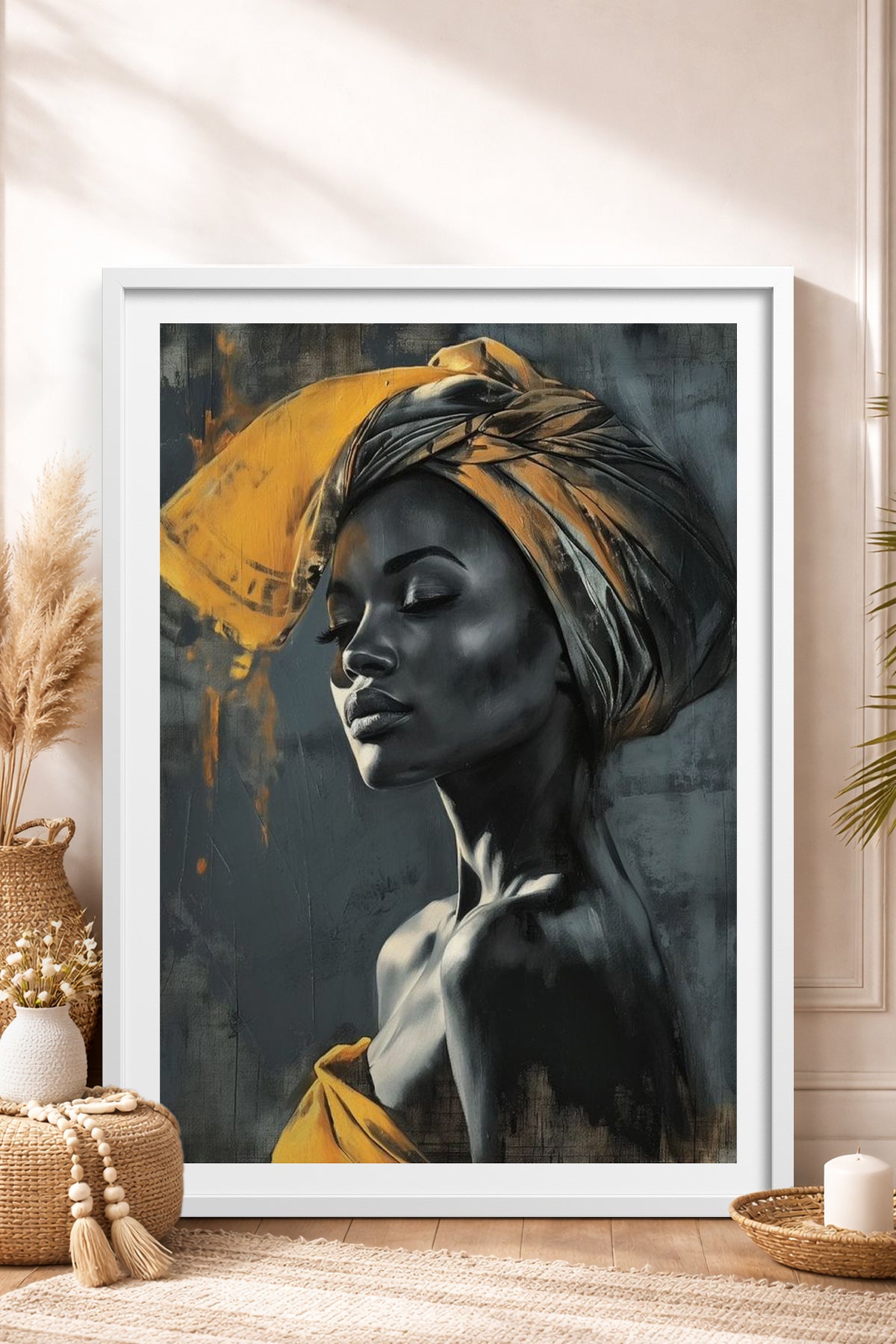 HOMEPACK Ahşap Çerçeveli Tablo Çerçeveli Poster Sanatsal Modern Duvar Dekoru TK-770