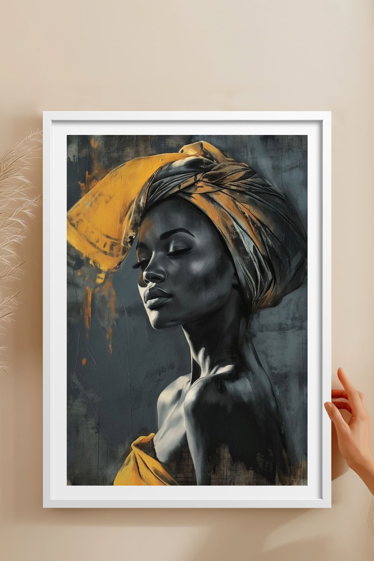 HOMEPACK Ahşap Çerçeveli Tablo Çerçeveli Poster Sanatsal Modern Duvar Dekoru TK-770
