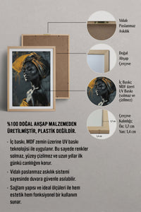 HOMEPACK Ahşap Çerçeveli Tablo Çerçeveli Poster Sanatsal Modern Duvar Dekoru TK-770