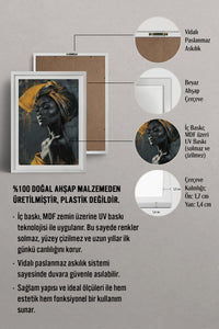 HOMEPACK Ahşap Çerçeveli Tablo Çerçeveli Poster Sanatsal Modern Duvar Dekoru TK-770