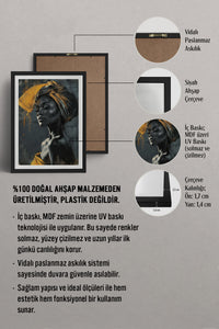 HOMEPACK Ahşap Çerçeveli Tablo Çerçeveli Poster Sanatsal Modern Duvar Dekoru TK-770