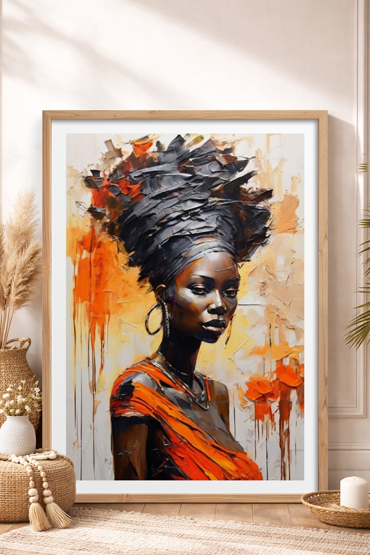 HOMEPACK Ahşap Çerçeveli Tablo Çerçeveli Poster Sanatsal Modern Duvar Dekoru TK-771