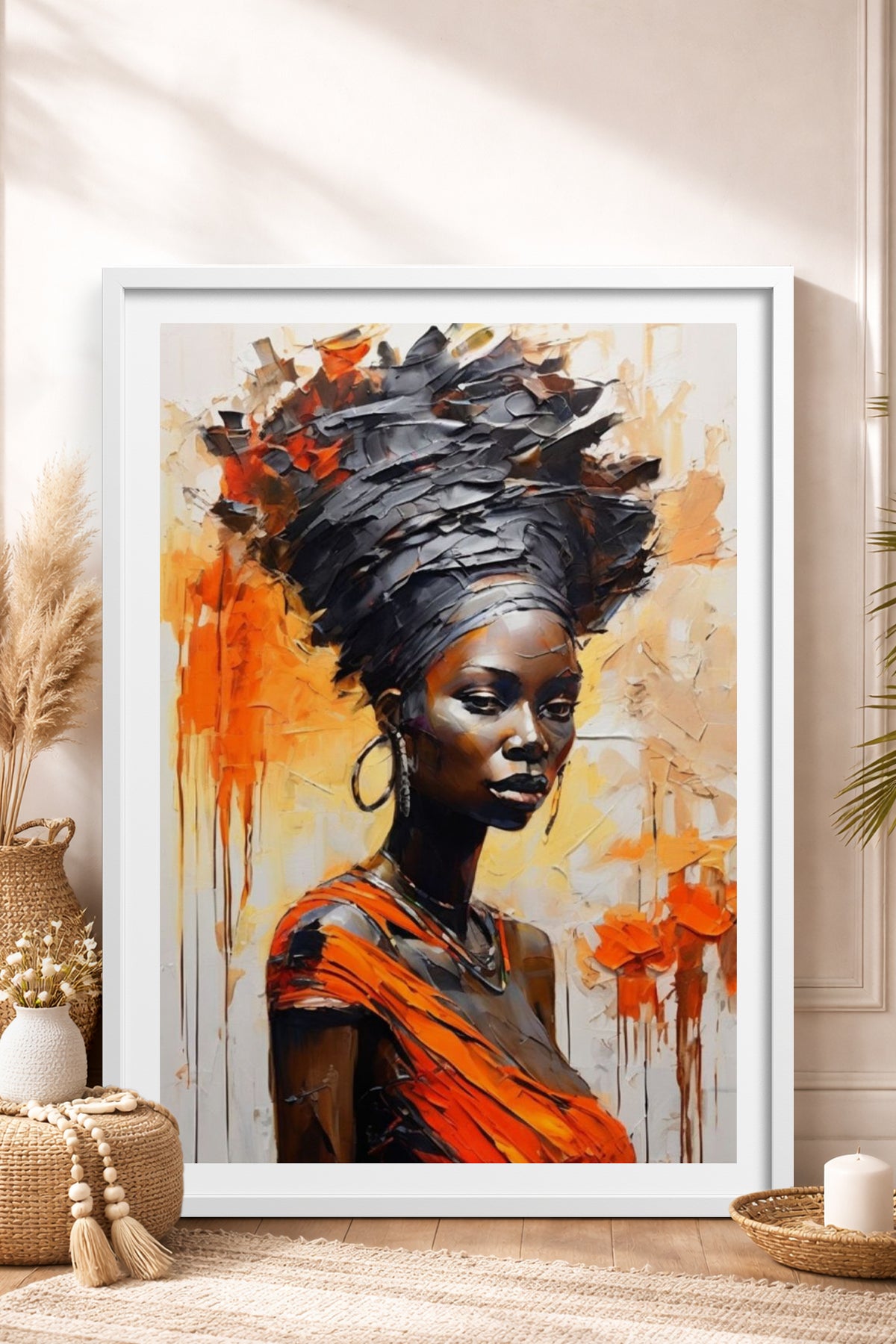 HOMEPACK Ahşap Çerçeveli Tablo Çerçeveli Poster Sanatsal Modern Duvar Dekoru TK-771
