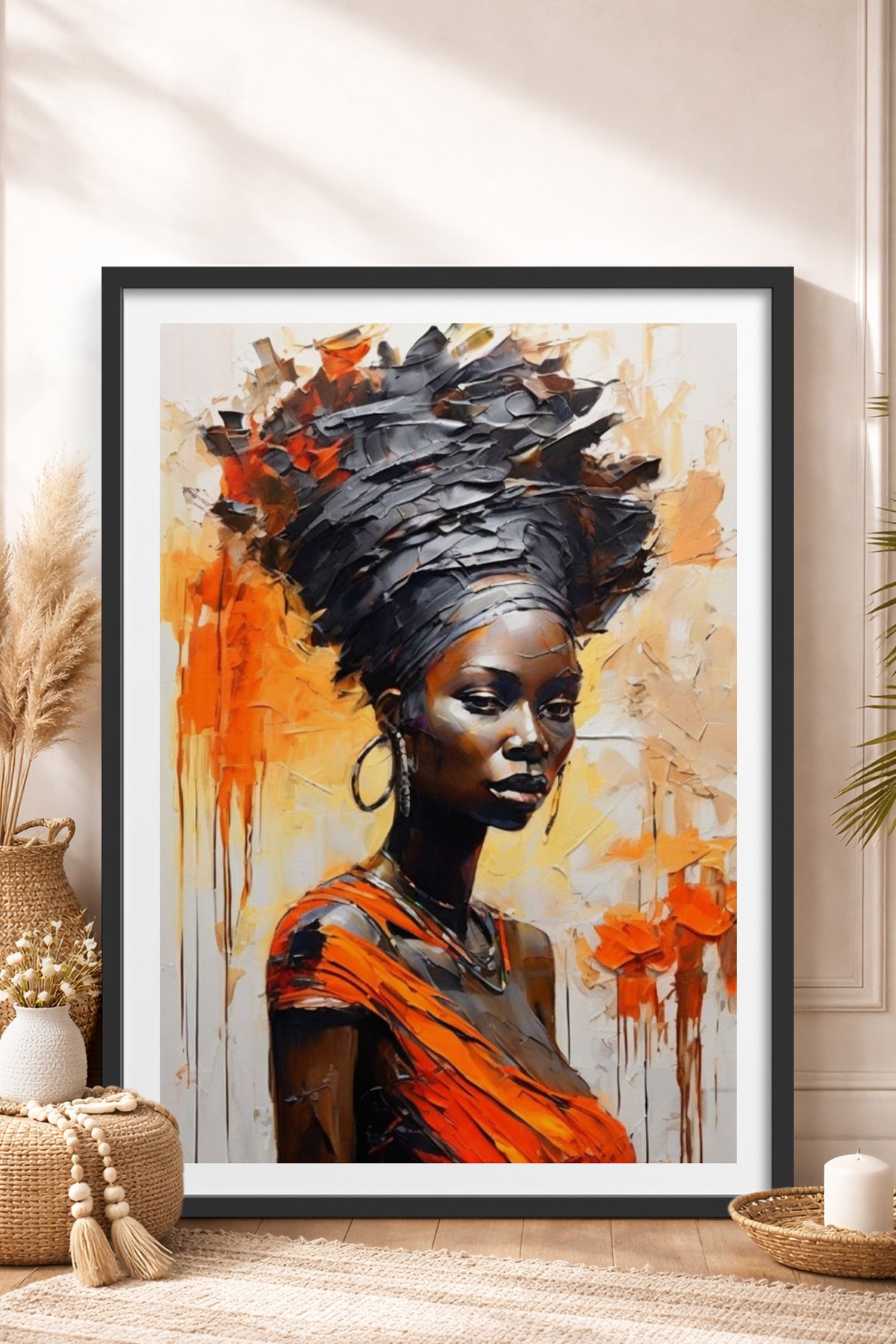 HOMEPACK Ahşap Çerçeveli Tablo Çerçeveli Poster Sanatsal Modern Duvar Dekoru TK-771