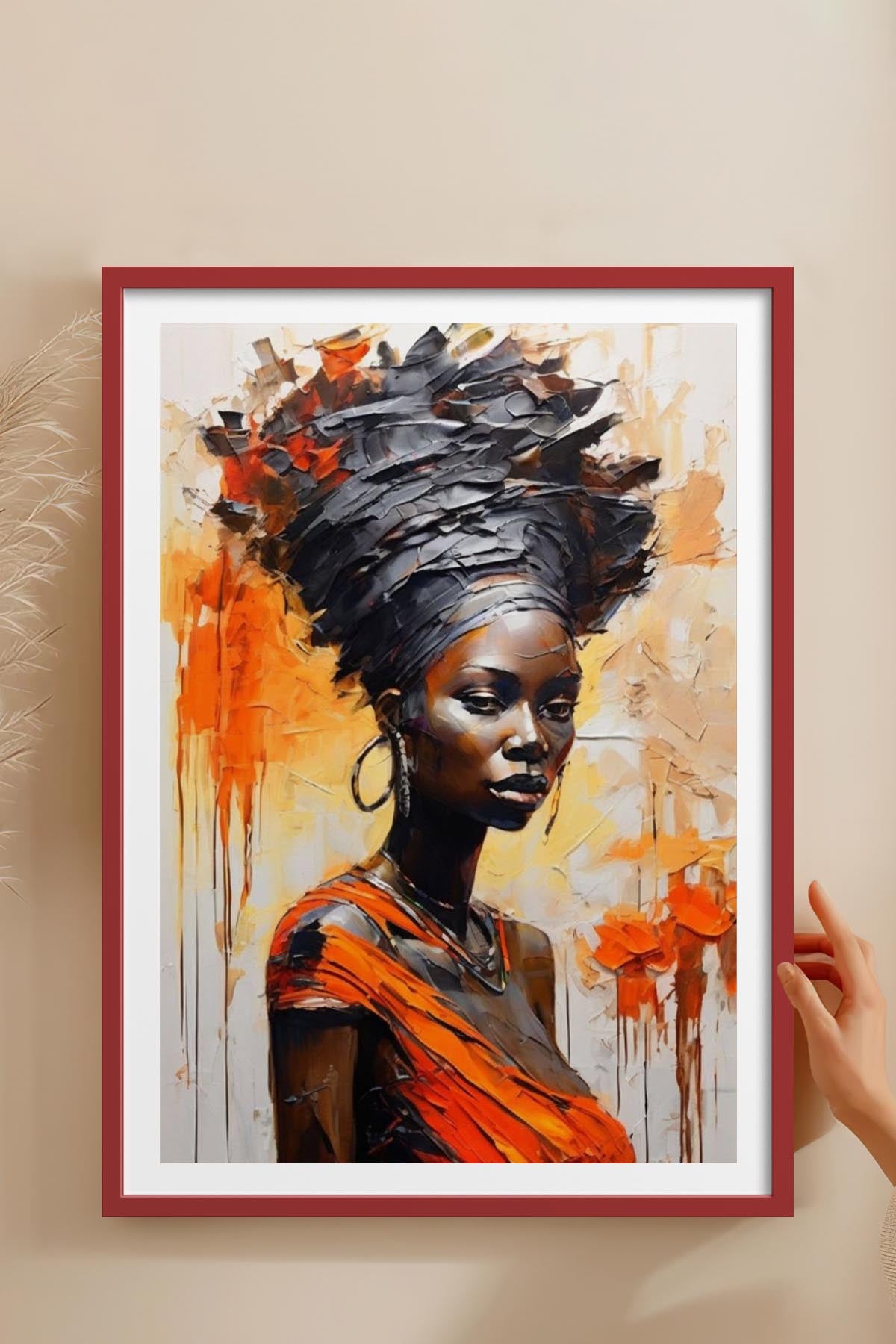 HOMEPACK Ahşap Çerçeveli Tablo Çerçeveli Poster Sanatsal Modern Duvar Dekoru TK-771