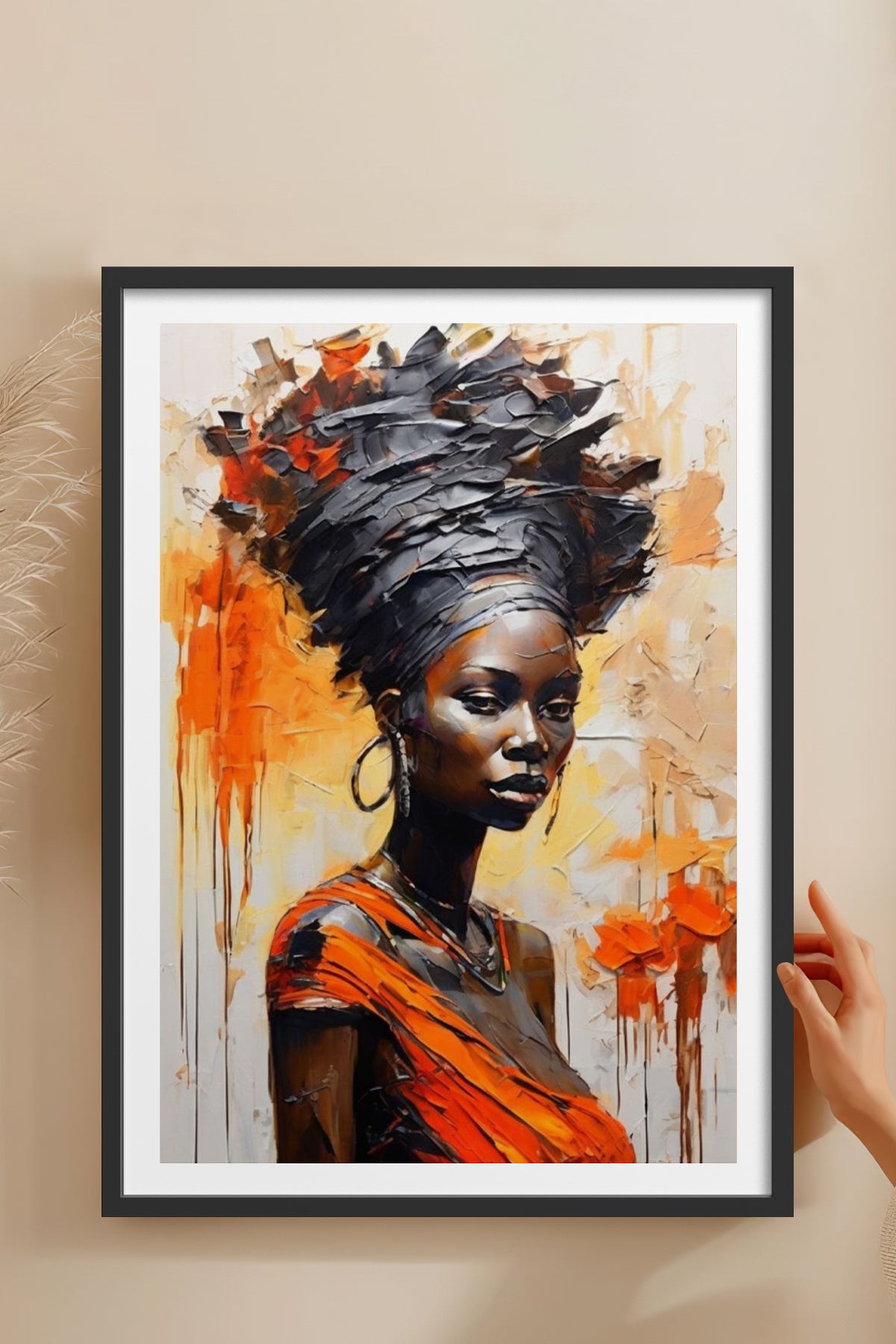 HOMEPACK Ahşap Çerçeveli Tablo Çerçeveli Poster Sanatsal Modern Duvar Dekoru TK-771