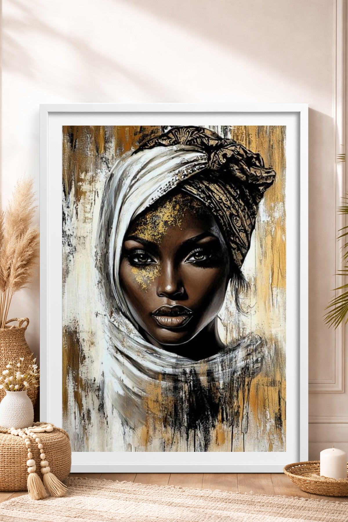 HOMEPACK Ahşap Çerçeveli Tablo Çerçeveli Poster Sanatsal Modern Duvar Dekoru TK-772