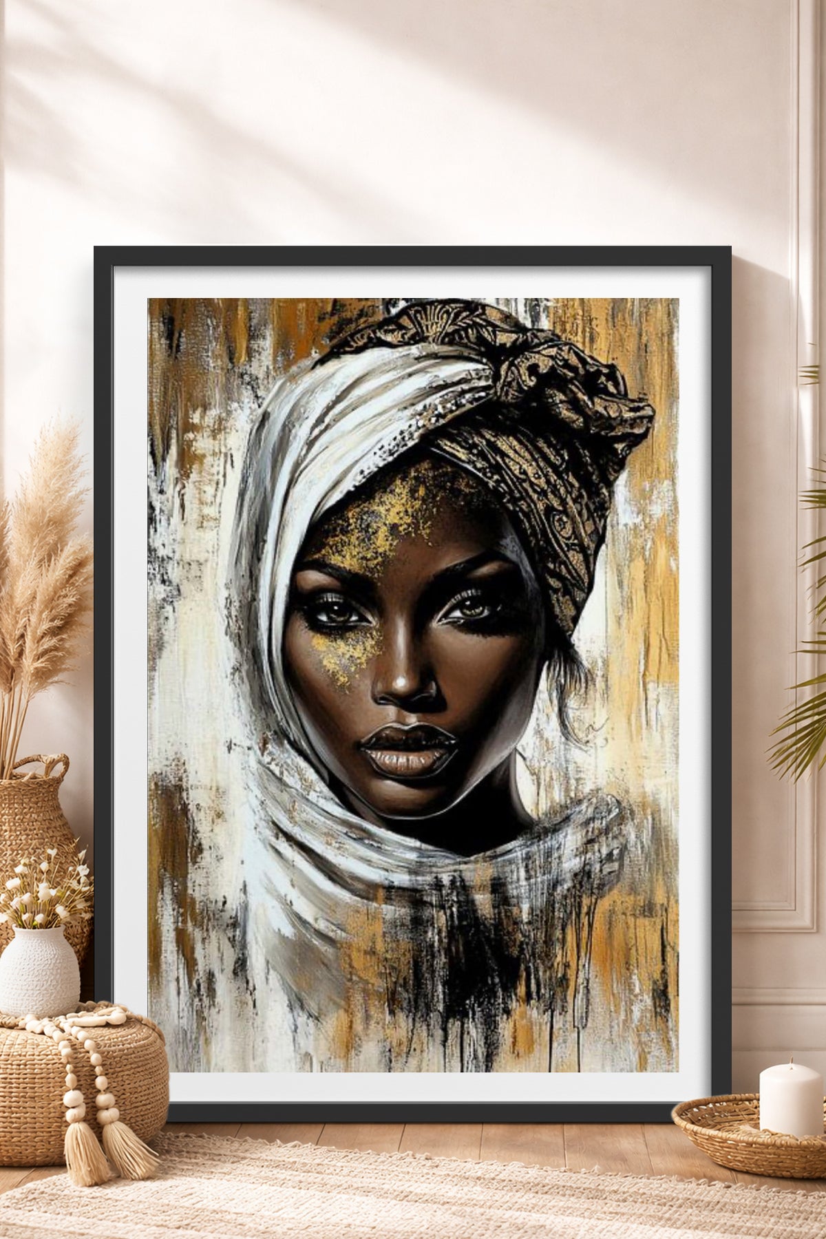 HOMEPACK Ahşap Çerçeveli Tablo Çerçeveli Poster Sanatsal Modern Duvar Dekoru TK-772