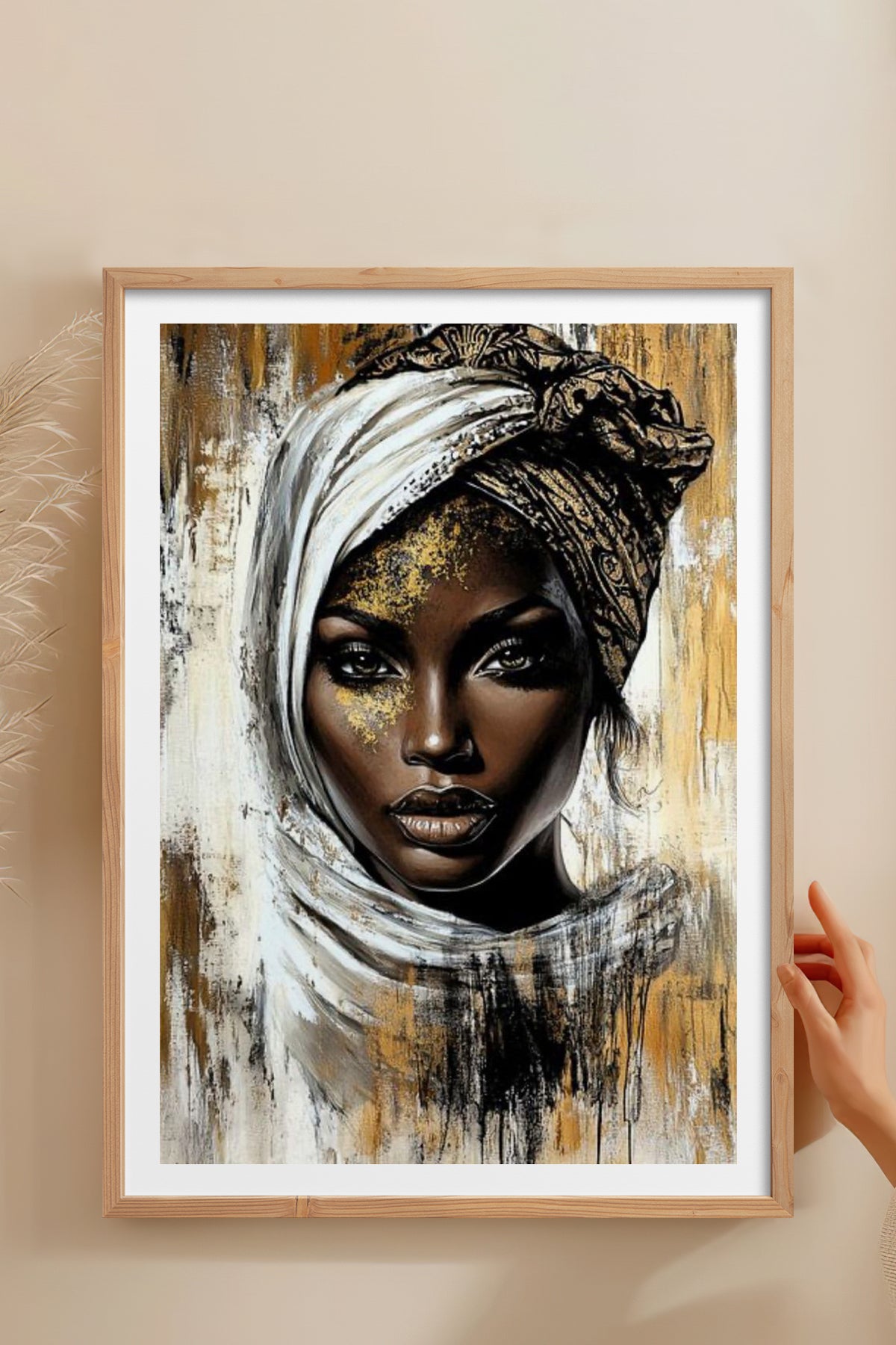 HOMEPACK Ahşap Çerçeveli Tablo Çerçeveli Poster Sanatsal Modern Duvar Dekoru TK-772