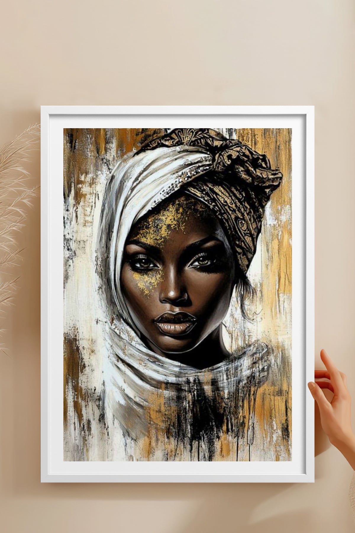 HOMEPACK Ahşap Çerçeveli Tablo Çerçeveli Poster Sanatsal Modern Duvar Dekoru TK-772