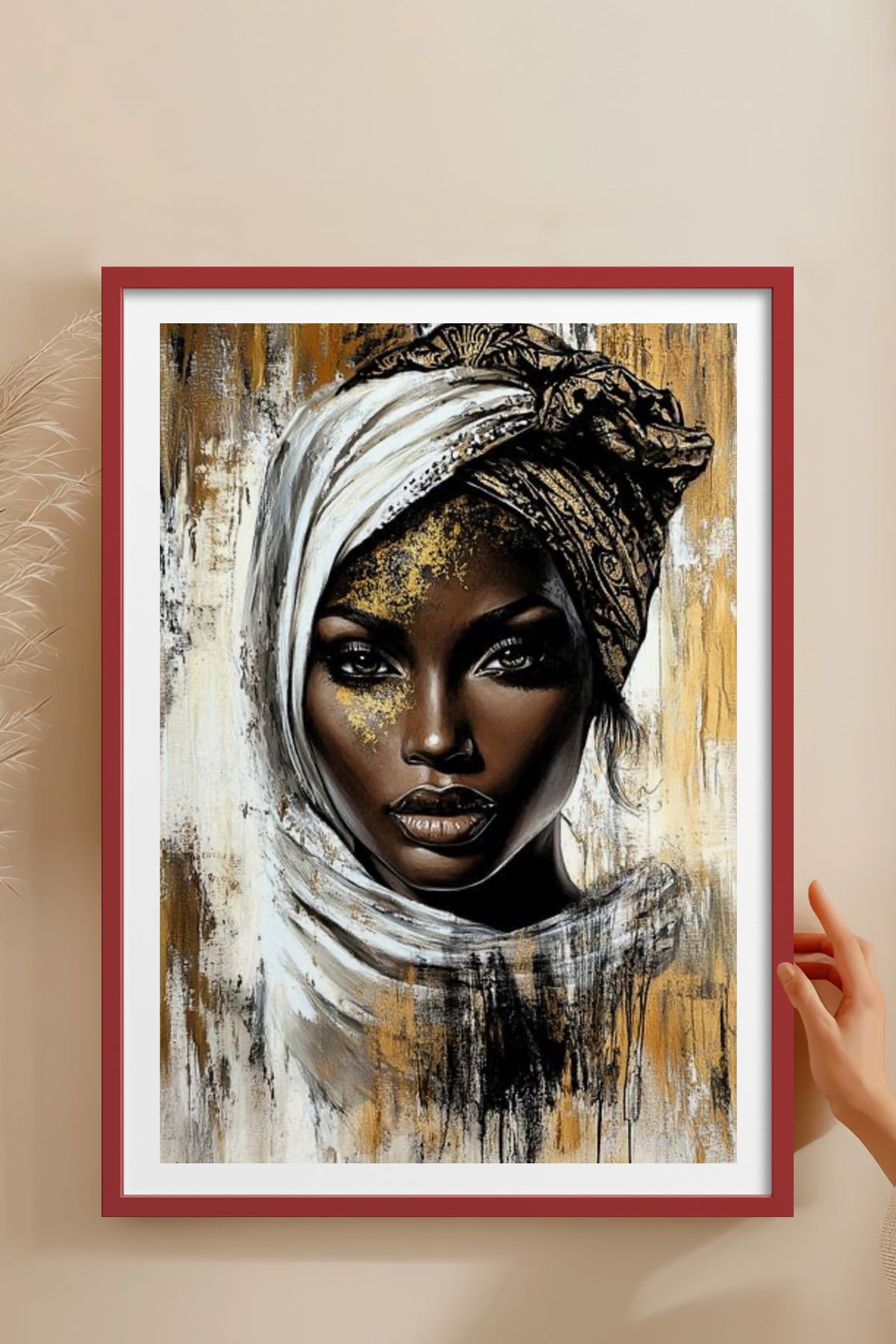 HOMEPACK Ahşap Çerçeveli Tablo Çerçeveli Poster Sanatsal Modern Duvar Dekoru TK-772