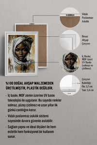 HOMEPACK Ahşap Çerçeveli Tablo Çerçeveli Poster Sanatsal Modern Duvar Dekoru TK-772