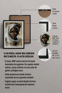HOMEPACK Ahşap Çerçeveli Tablo Çerçeveli Poster Sanatsal Modern Duvar Dekoru TK-772