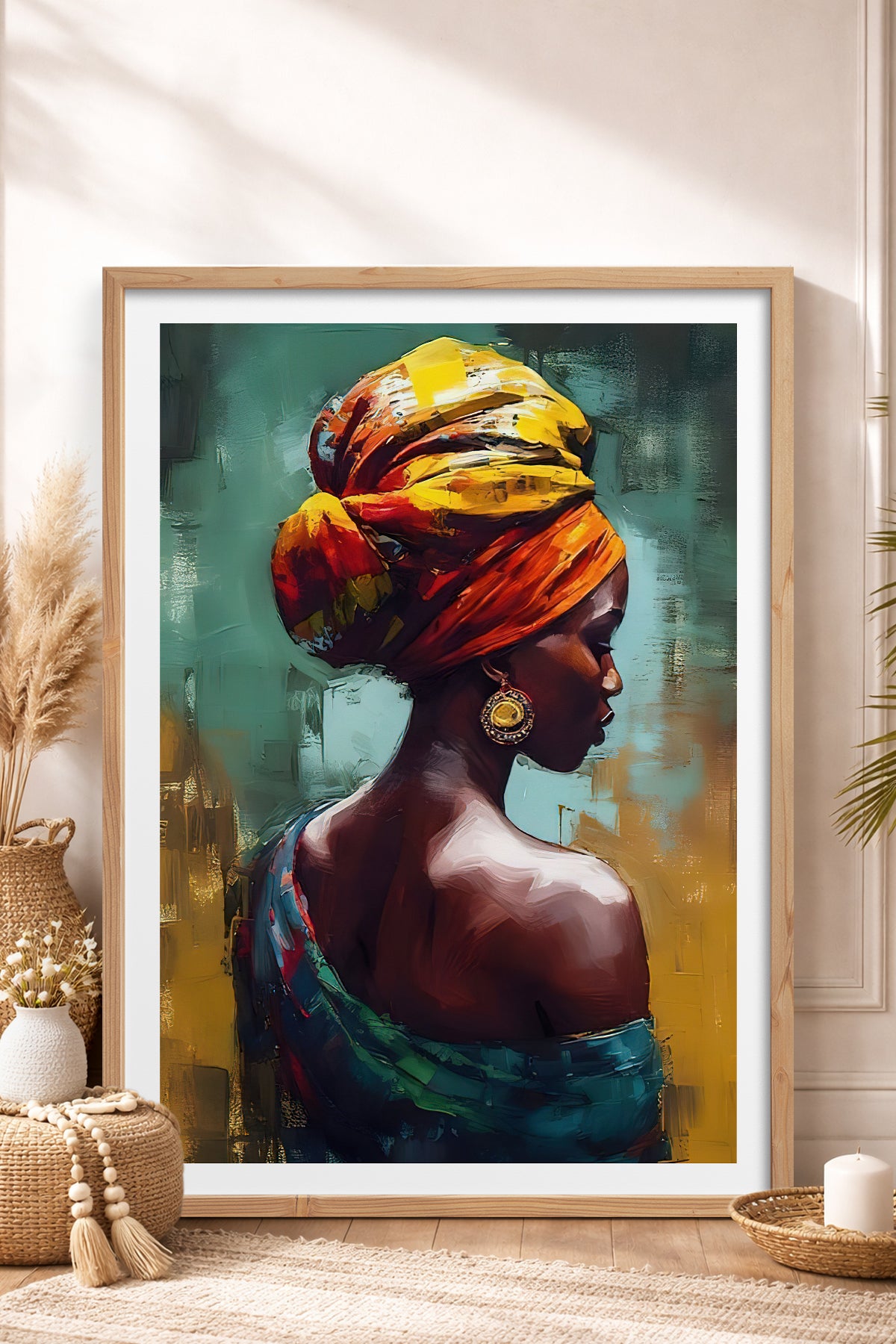 HOMEPACK Ahşap Çerçeveli Tablo Çerçeveli Poster Sanatsal Modern Duvar Dekoru TK-773