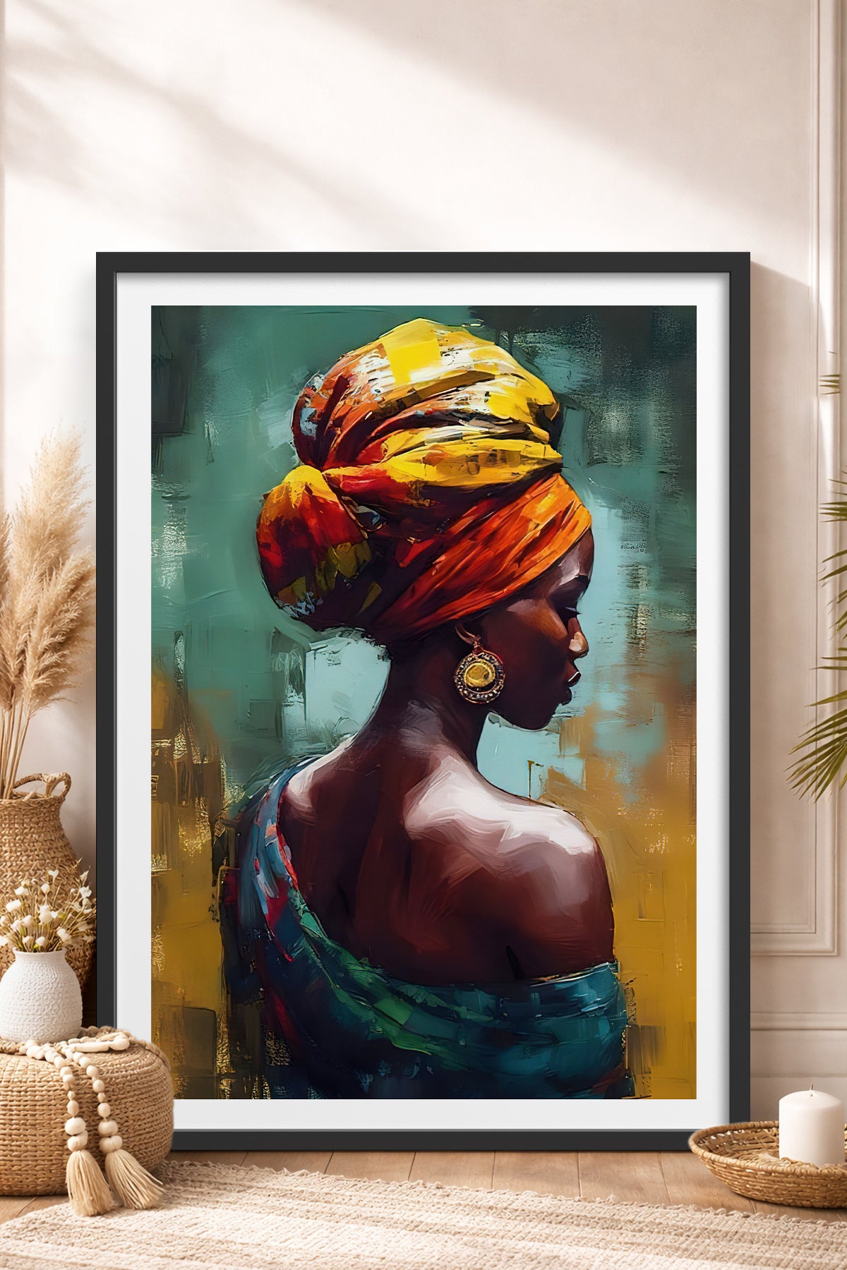 HOMEPACK Ahşap Çerçeveli Tablo Çerçeveli Poster Sanatsal Modern Duvar Dekoru TK-773
