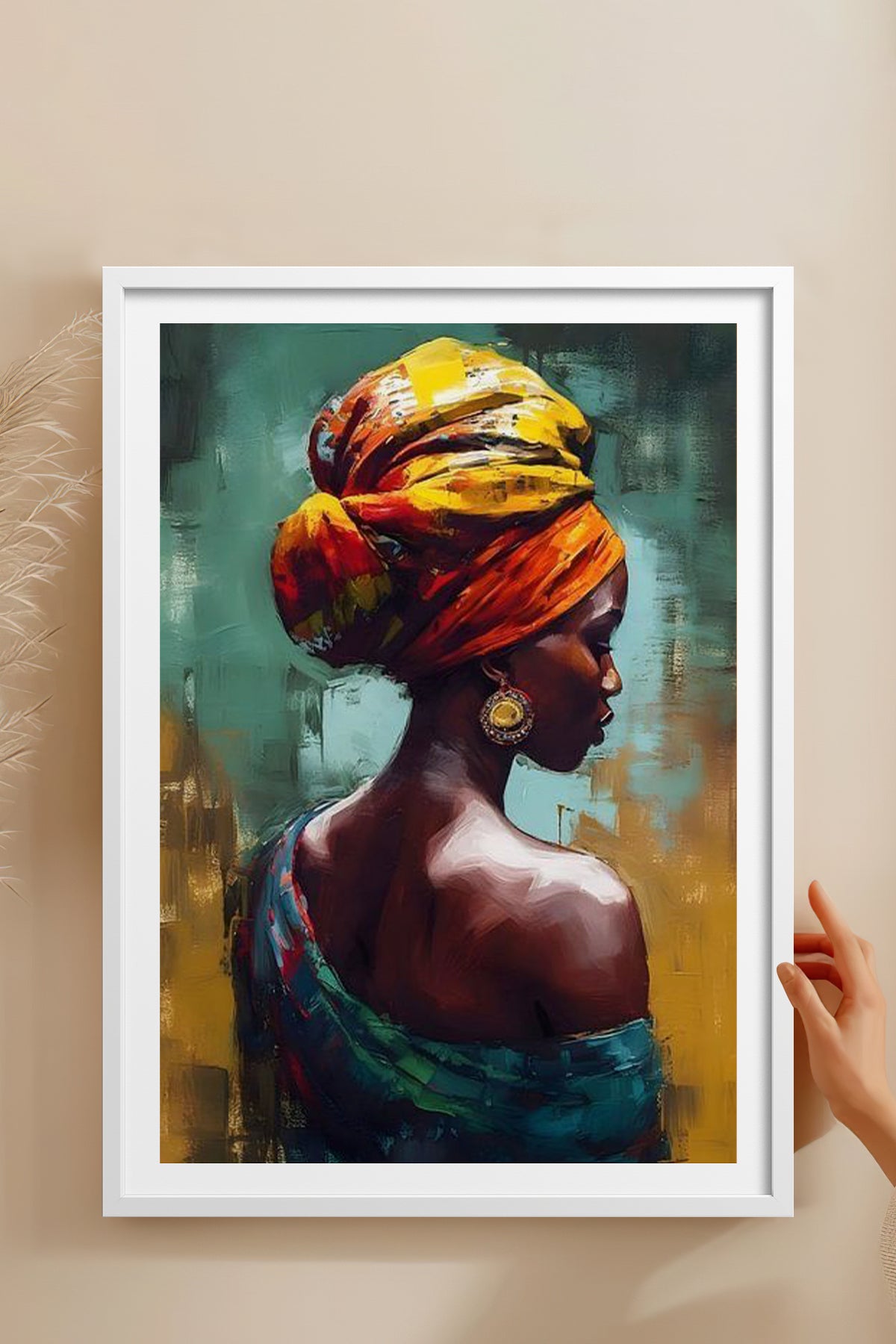 HOMEPACK Ahşap Çerçeveli Tablo Çerçeveli Poster Sanatsal Modern Duvar Dekoru TK-773