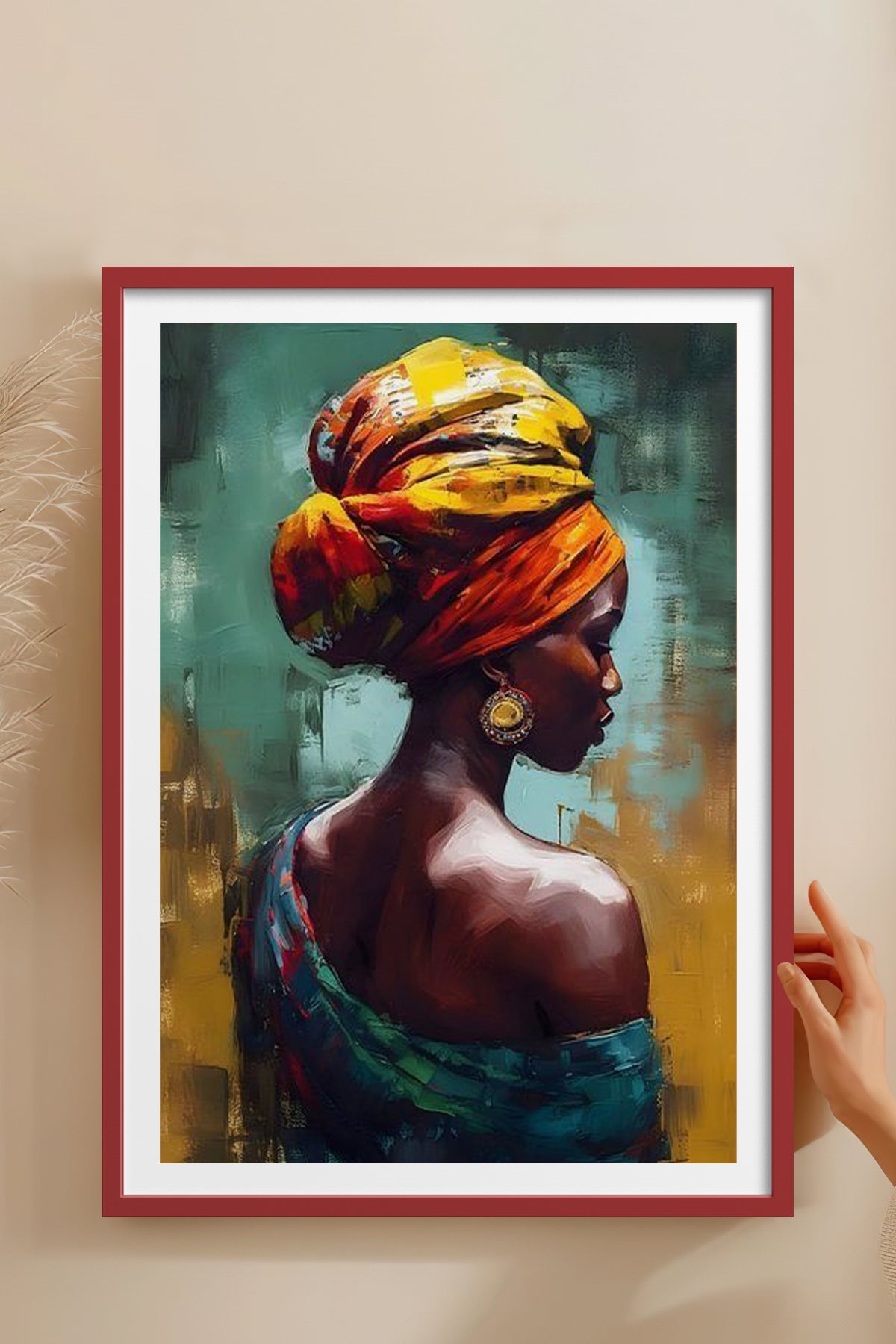 HOMEPACK Ahşap Çerçeveli Tablo Çerçeveli Poster Sanatsal Modern Duvar Dekoru TK-773