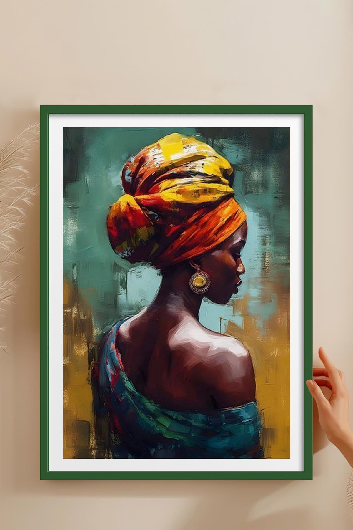 HOMEPACK Ahşap Çerçeveli Tablo Çerçeveli Poster Sanatsal Modern Duvar Dekoru TK-773