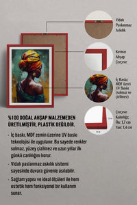HOMEPACK Ahşap Çerçeveli Tablo Çerçeveli Poster Sanatsal Modern Duvar Dekoru TK-773