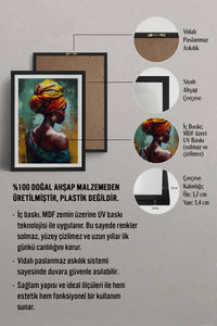 HOMEPACK Ahşap Çerçeveli Tablo Çerçeveli Poster Sanatsal Modern Duvar Dekoru TK-773