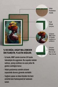 HOMEPACK Ahşap Çerçeveli Tablo Çerçeveli Poster Sanatsal Modern Duvar Dekoru TK-773