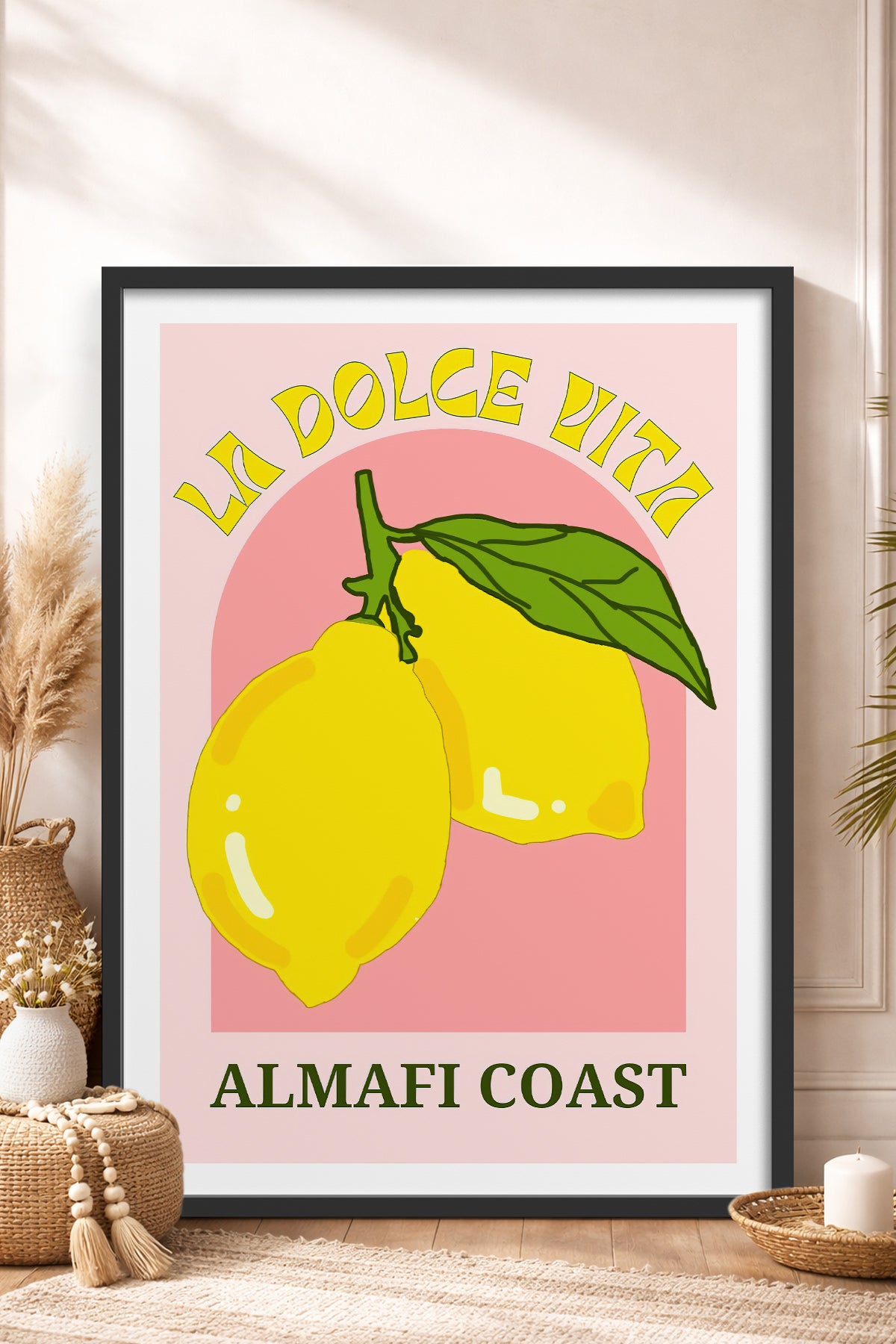 HOMEPACK Ahşap Çerçeveli Tablo Çerçeveli Poster Sanatsal Modern Duvar Dekoru TK-774