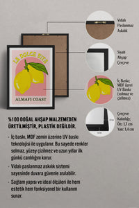 HOMEPACK Ahşap Çerçeveli Tablo Çerçeveli Poster Sanatsal Modern Duvar Dekoru TK-774