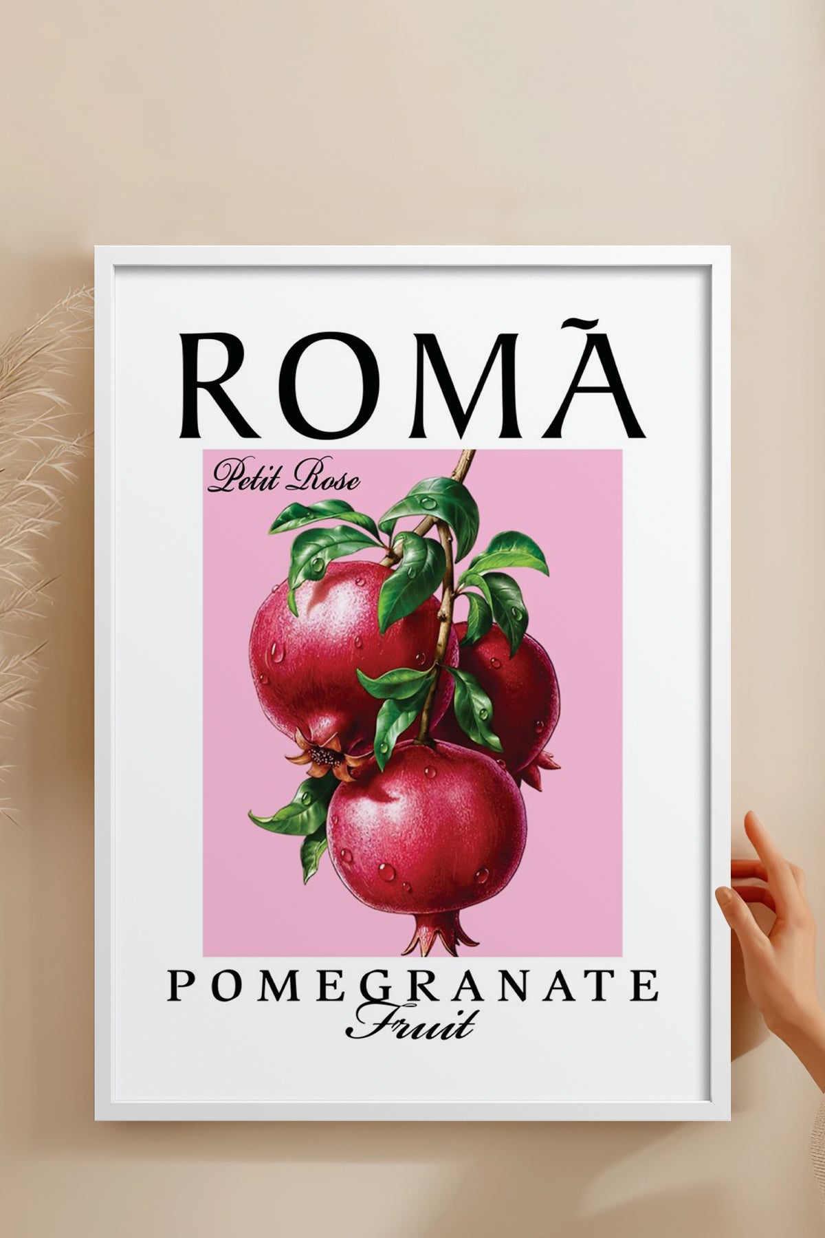 HOMEPACK Ahşap Çerçeveli Tablo Çerçeveli Poster Sanatsal Modern Duvar Dekoru TK-776