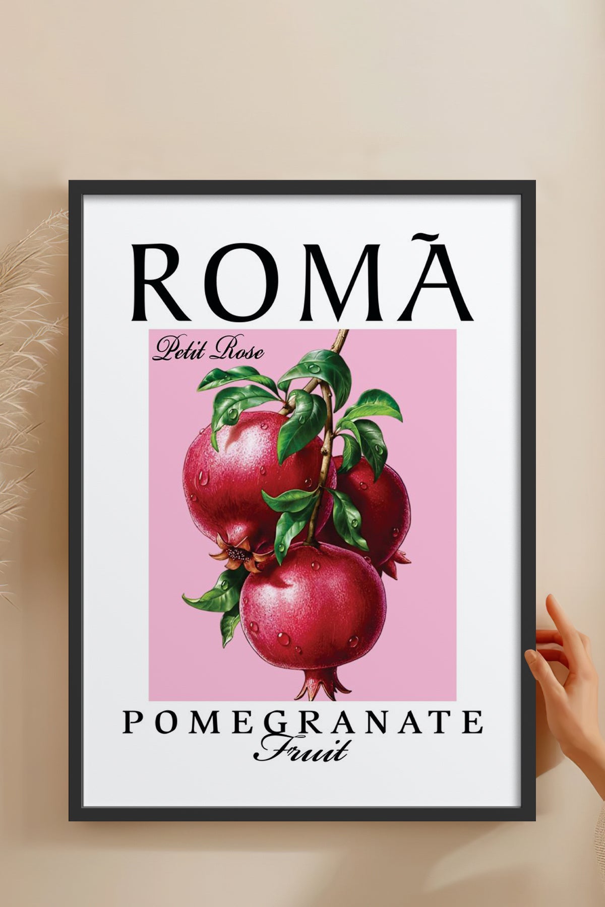 HOMEPACK Ahşap Çerçeveli Tablo Çerçeveli Poster Sanatsal Modern Duvar Dekoru TK-776