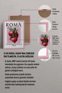 HOMEPACK Ahşap Çerçeveli Tablo Çerçeveli Poster Sanatsal Modern Duvar Dekoru TK-776