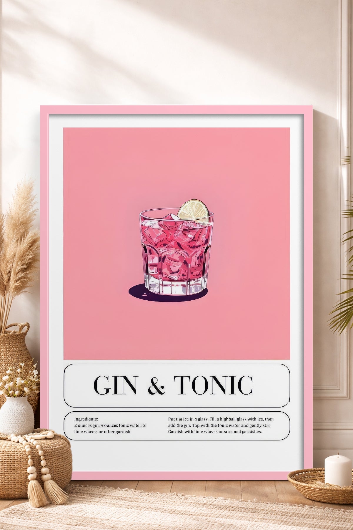 HOMEPACK Ahşap Çerçeveli Tablo Çerçeveli Poster Sanatsal Modern Duvar Dekoru TK-778