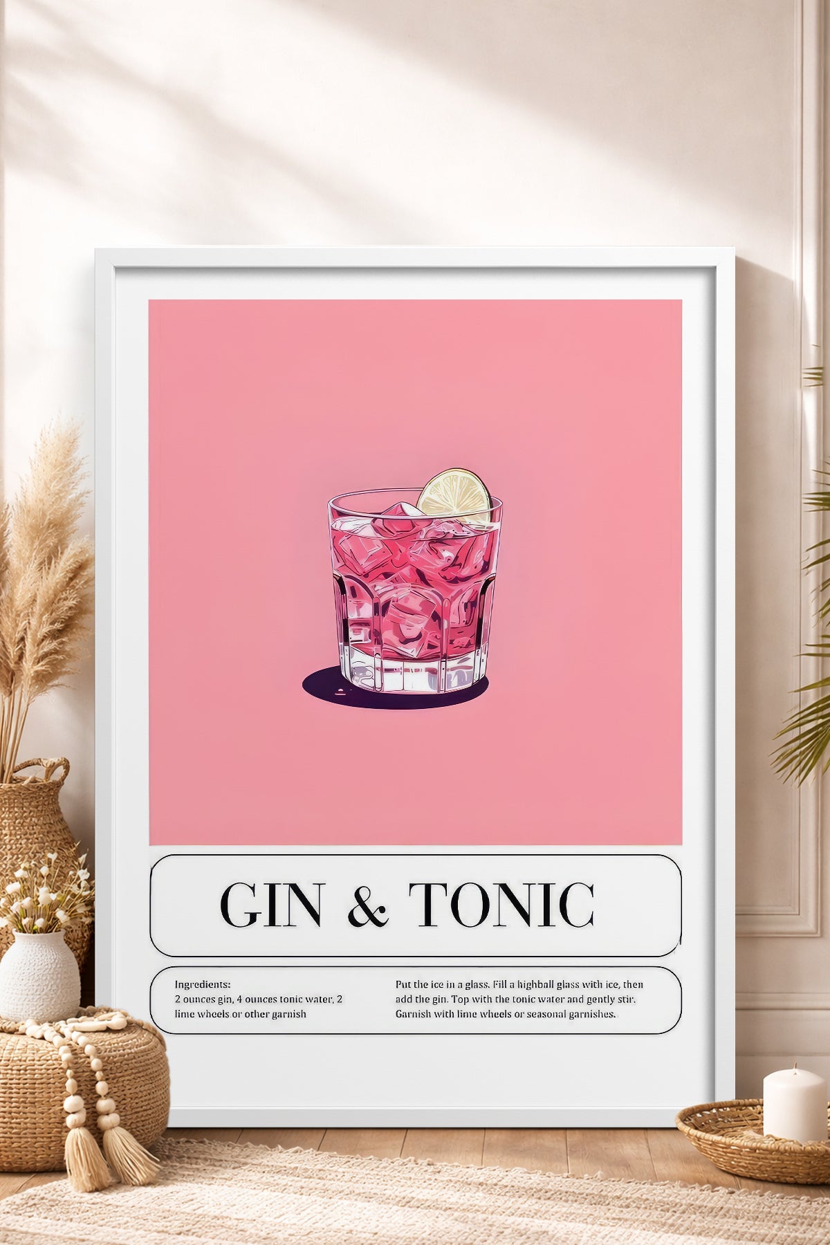 HOMEPACK Ahşap Çerçeveli Tablo Çerçeveli Poster Sanatsal Modern Duvar Dekoru TK-778
