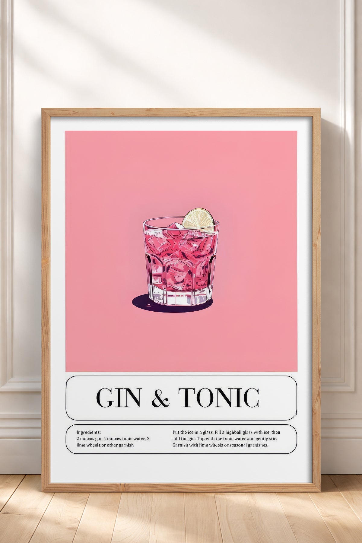 HOMEPACK Ahşap Çerçeveli Tablo Çerçeveli Poster Sanatsal Modern Duvar Dekoru TK-778