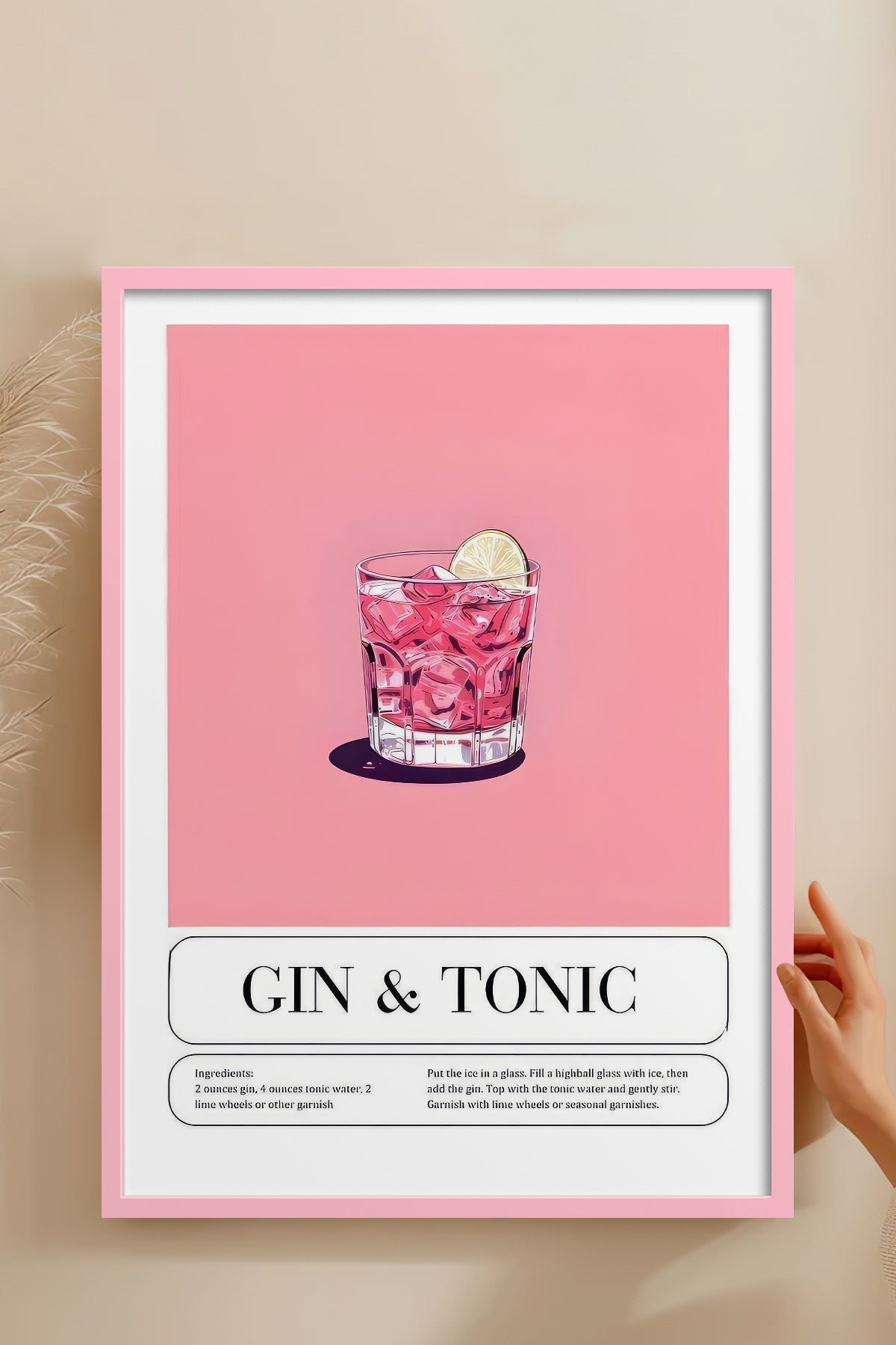 HOMEPACK Ahşap Çerçeveli Tablo Çerçeveli Poster Sanatsal Modern Duvar Dekoru TK-778