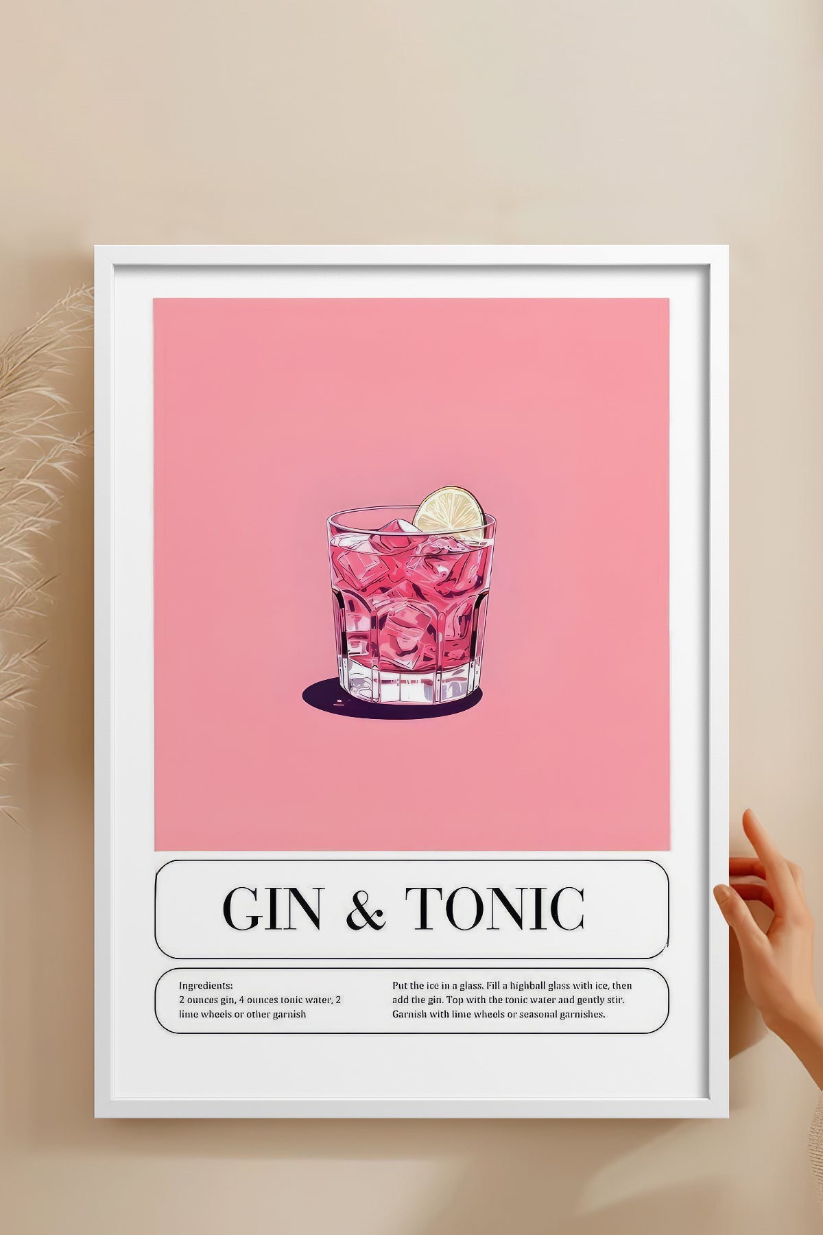 HOMEPACK Ahşap Çerçeveli Tablo Çerçeveli Poster Sanatsal Modern Duvar Dekoru TK-778
