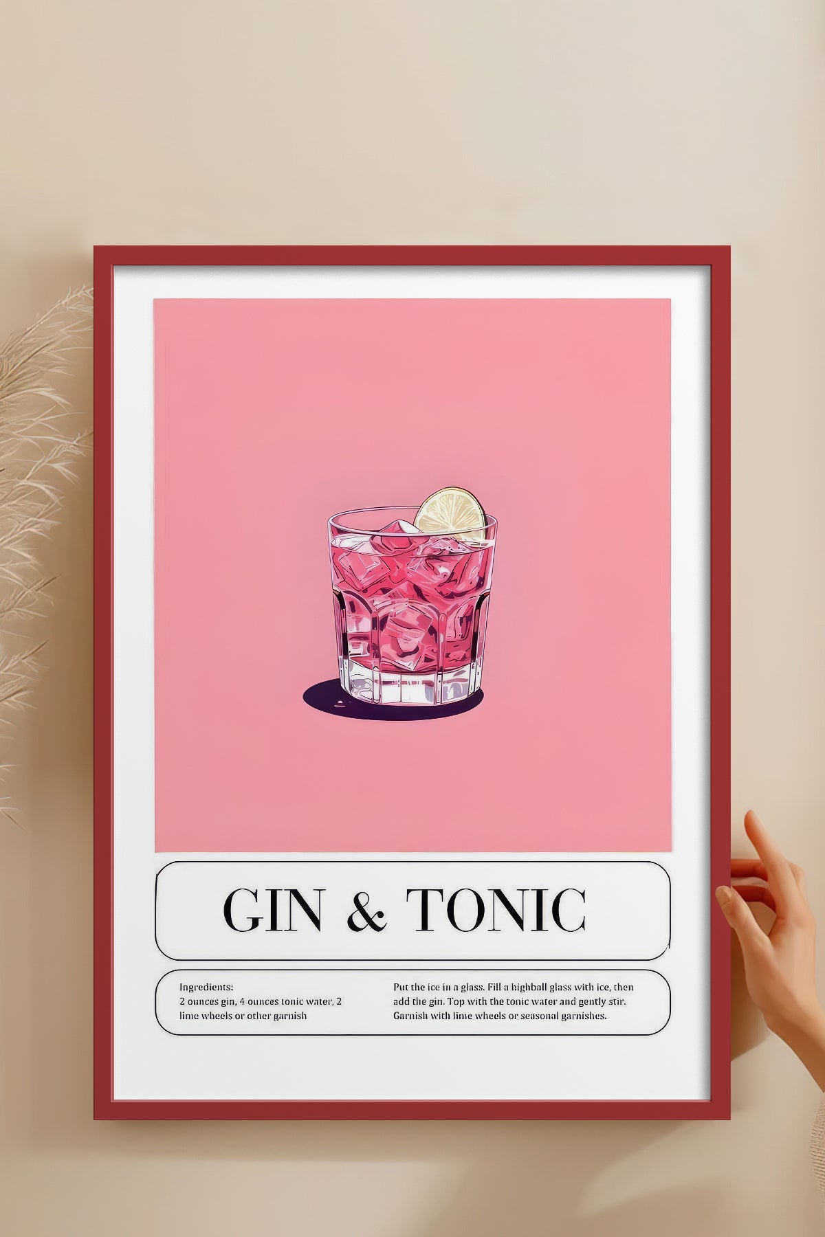HOMEPACK Ahşap Çerçeveli Tablo Çerçeveli Poster Sanatsal Modern Duvar Dekoru TK-778