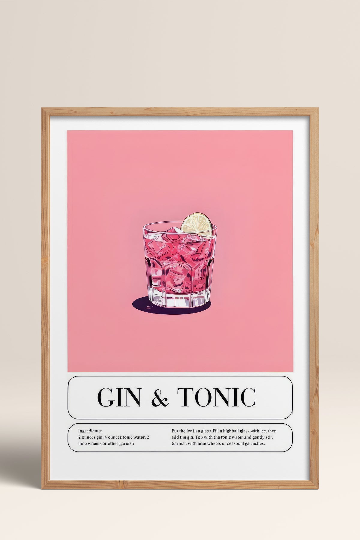 HOMEPACK Ahşap Çerçeveli Tablo Çerçeveli Poster Sanatsal Modern Duvar Dekoru TK-778