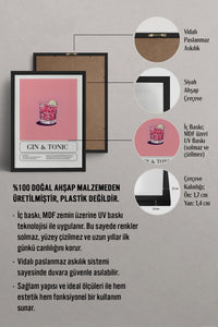 HOMEPACK Ahşap Çerçeveli Tablo Çerçeveli Poster Sanatsal Modern Duvar Dekoru TK-778