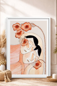 HOMEPACK Ahşap Çerçeveli Tablo Çerçeveli Poster Sanatsal Modern Duvar Dekoru TK-779
