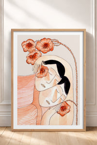 HOMEPACK Ahşap Çerçeveli Tablo Çerçeveli Poster Sanatsal Modern Duvar Dekoru TK-779