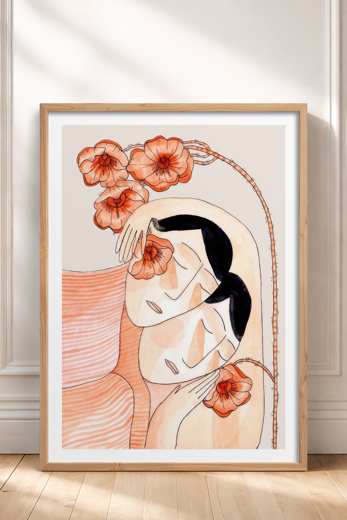 HOMEPACK Ahşap Çerçeveli Tablo Çerçeveli Poster Sanatsal Modern Duvar Dekoru TK-779