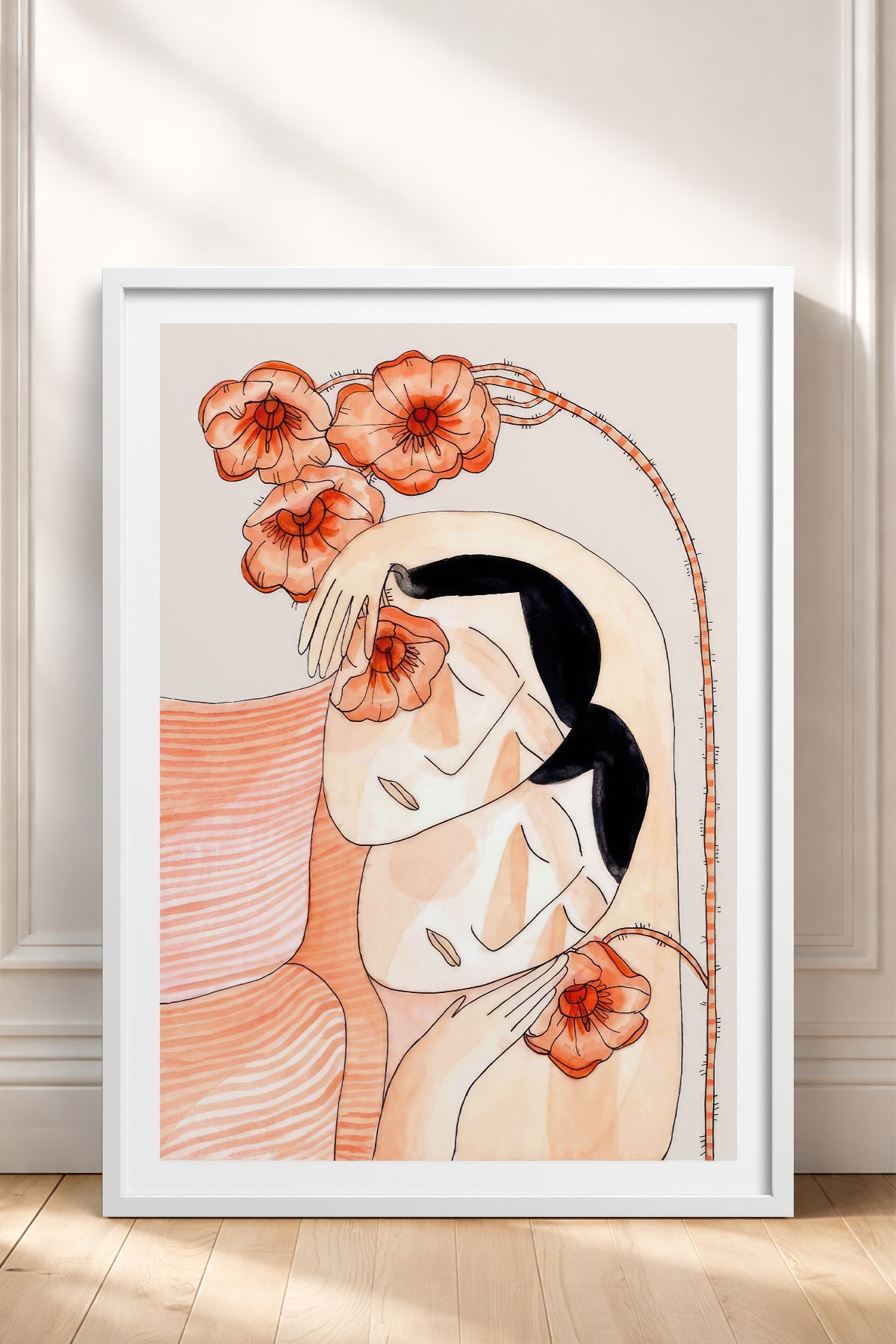 HOMEPACK Ahşap Çerçeveli Tablo Çerçeveli Poster Sanatsal Modern Duvar Dekoru TK-779
