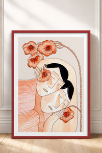 HOMEPACK Ahşap Çerçeveli Tablo Çerçeveli Poster Sanatsal Modern Duvar Dekoru TK-779