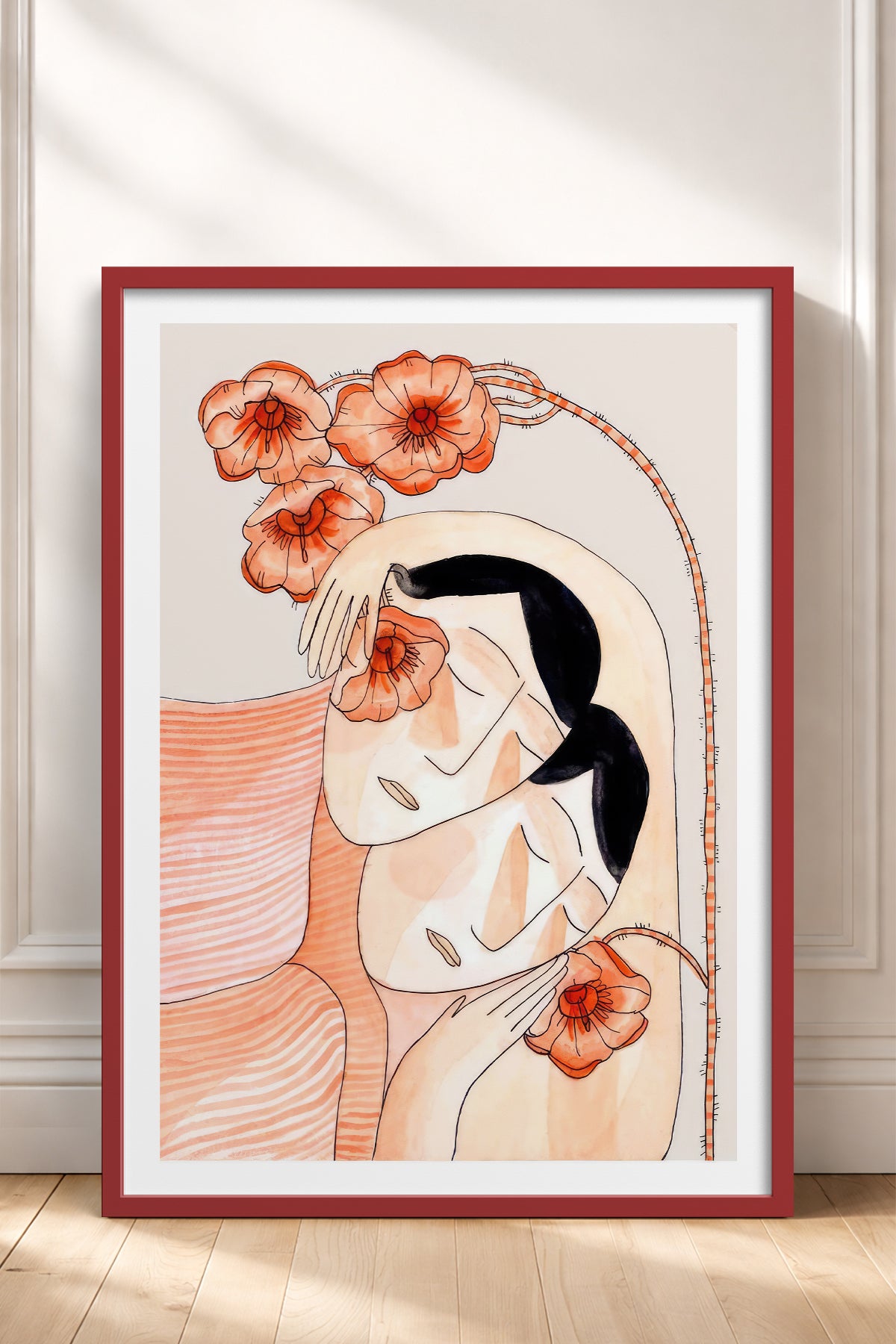 HOMEPACK Ahşap Çerçeveli Tablo Çerçeveli Poster Sanatsal Modern Duvar Dekoru TK-779