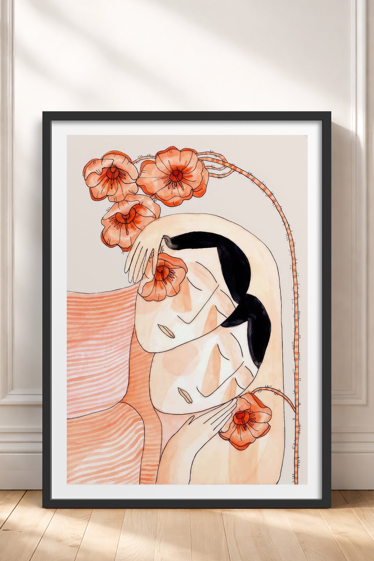 HOMEPACK Ahşap Çerçeveli Tablo Çerçeveli Poster Sanatsal Modern Duvar Dekoru TK-779