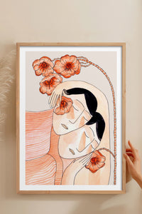 HOMEPACK Ahşap Çerçeveli Tablo Çerçeveli Poster Sanatsal Modern Duvar Dekoru TK-779