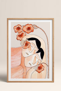 HOMEPACK Ahşap Çerçeveli Tablo Çerçeveli Poster Sanatsal Modern Duvar Dekoru TK-779