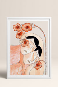 HOMEPACK Ahşap Çerçeveli Tablo Çerçeveli Poster Sanatsal Modern Duvar Dekoru TK-779